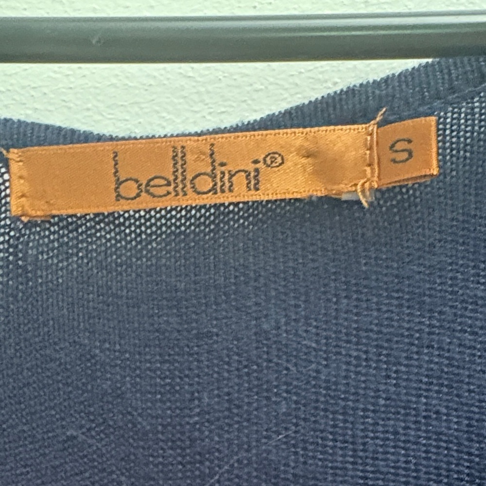 Belldini Navy Embellished Shirt Oversized Size Small - Picture 7 of 9